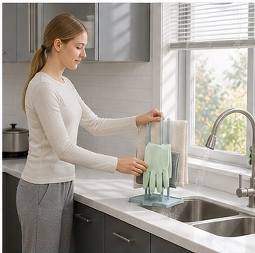 Dish Glove Rubber - Çok Amaçlı Bulaşık Kurutma Rafı, Mutfak