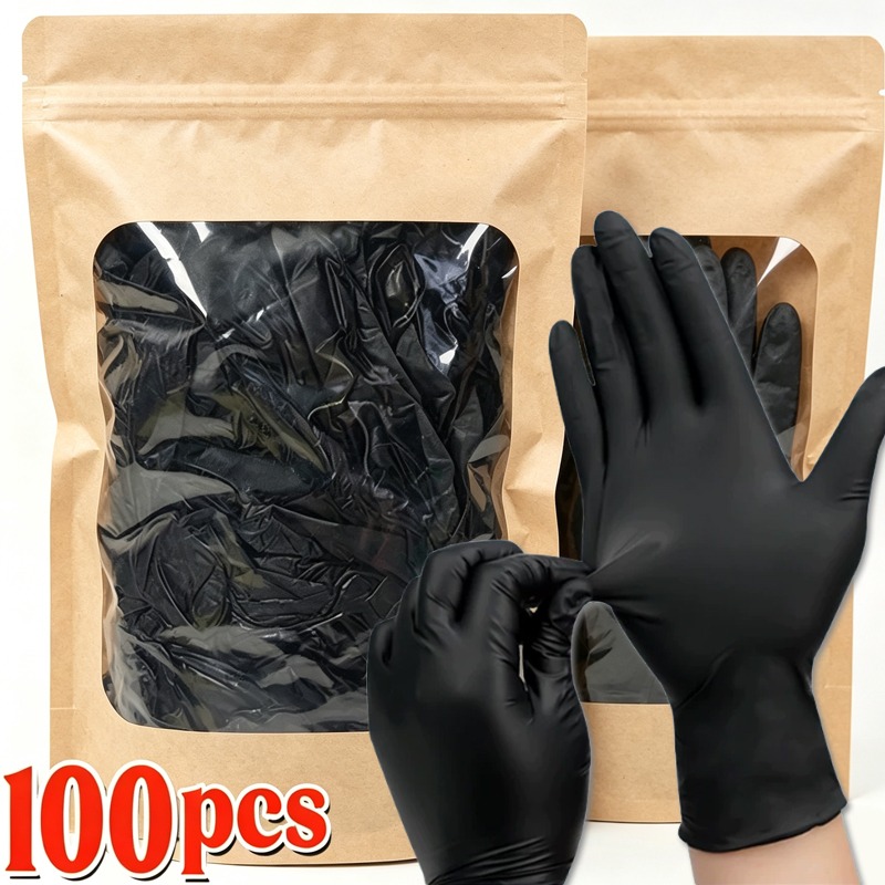Latex Disposable Glove - 1/100 adet Tek Kullanımlık Siyah Eldiven
