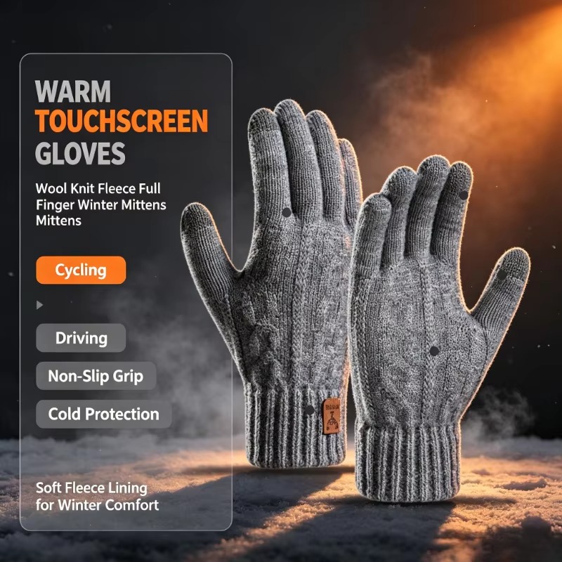 2026 Erkek Termal Yün Örgü Eld - Wool Glove Lined incelemesi ve fiyatı